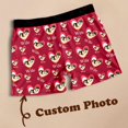 thumbnail image 6 of Men Valentines Boxer Briefs Funny Face I Love You Underwear Comfort Breathable Soft Underpants Red L, 6 of 7
