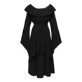 thumbnail image 1 of WILLBEST Cottage Core Dresses Womens Vintage Long Dress Role Playing Solid Vintage Robe, 1 of 4