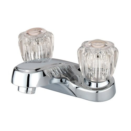 Kingston Brass GKB161LP Robinet de Lavabo Économiseur d'Eau avec Poignée en Acrylique, Chrome