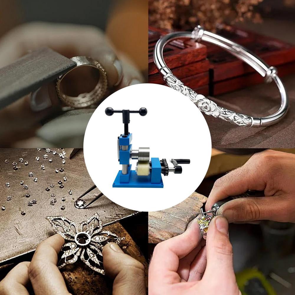Multi-Function Hand Crank Ring Bending Machine, Bracelet Ring Earring Press Bending Machine, Hand Crank Ring Bracelet Press Bender Jewelry Ring Bender Making Tool