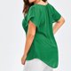 thumbnail image 2 of Gibobby Blusa Termica Camiseta manga encaje sólido más blusa tamaño mujer murciélago corto Casual Tops blusa de mujer（Verde， XXL), 2 of 5
