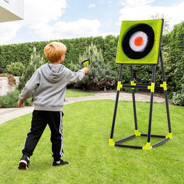 Costway 4 in 1 Throwing Target Set with Bristle Target 4 Throwing