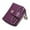 Purple, variant on Small Wallet for Women Genuine Leather RFID Blocking Wallet Bifold Purse Zipper Pocket Card Holder with ID Window - Wine Red