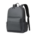 thumbnail image 4 of Mochila Oxford para computadora portátil con puerto de carga USB, resistente al agua, organizador portátil para computadora portátil, para viajes al Gris oscuro, 4 of 8