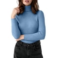 thumbnail image 2 of Diufon Fall Sweaters for Women Turtleneck Winter Warm Long Sleeve Ribbed Knit Pullover Slim Fitted Basic Layering Tops, 2 of 10