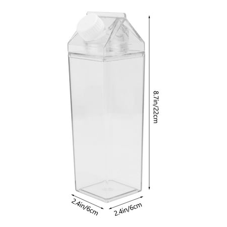 

NUOLUX 2pcs Transparent Plastic Bottle 500ml Milk Bottle Drink Juice Container Empty Storage Bottle for Home Daily Use
