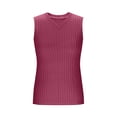 thumbnail image 4 of Short Sleeve Top for Women New Tank Tops for Women Casual V Neck Ribbed Knit Tank Tops Loose Sleeveless Basic T-Shirt Lightweight Summer Breathable Camisole ,XS, 4 of 4