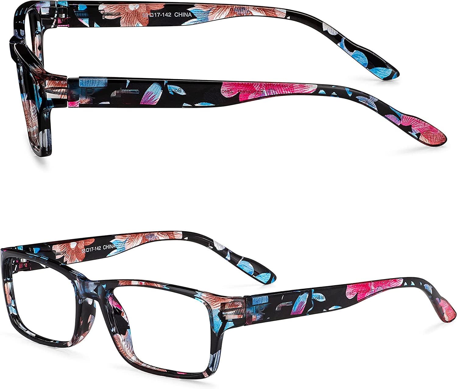 Readerest Blue Light Blocking Reading Glasses Floral 200 Magnification