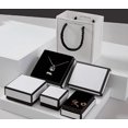 thumbnail image 2 of Typpkmm Simple Jewelry Box Earnail Ring with Bracelet Necklace White Paper Black, 2 of 7