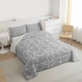 thumbnail image 3 of jejeloiu Abstract Geometric Stripes Twin Comforter Sets,Gray White Bedding Set For Teens Boys Reversible 2pcs, 3 of 8