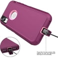 thumbnail image 7 of Entronix Heavy Duty Case Designed for iPhone XR Shockproof Dustproof Triple Layer Rugged Case, Purple, 7 of 7