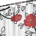 thumbnail image 3 of Pioneer Flower Floral Print Pattern Shower Curtain 72"x84" ,Bathroom Decorative Shower Curtains Set with 12 Hooks,Modern Waterproof Washable Shower Curtain, 3 of 6