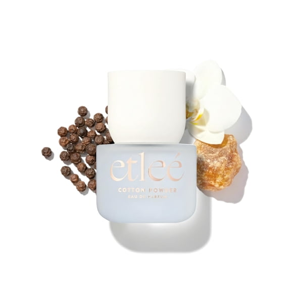 ETLEÉ Eau de Parfum en Polvo de Algodón 30 ml, Perfume Musgo Aldehídico de Larga Duración con Sándalo, Pimienta Negra, Orquídea, Lirio y Rosa, Fragancia de Lujo Para Hombres y Mujeres de Uso Diario