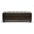 thumbnail image 2 of Baxton Studio Manchester Dark Brown Ottoman, 2 of 5