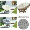 thumbnail image 5 of Negro, 100CM Cojín para silla colgante de 100CM Cojín tipo nido de pájaro Cojín redondo para sillón de ratán, 5 of 5