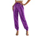 thumbnail image 2 of Women's Pants Fashion Casual Pants For Women Sparkly For Elastic High Waisted Shiny Sequin Trousers Casual Loose Long Pencil Pant Holiday Outfits, 2 of 7