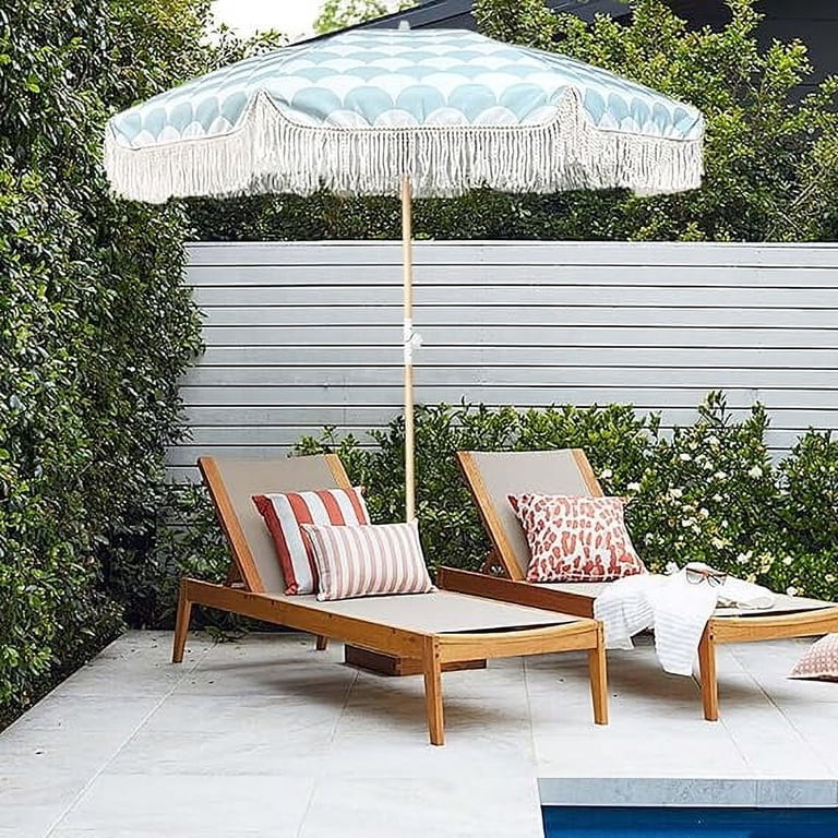 cute patio outdoor umbrellas 6ft Outdoor Patio Umbrella with Tassels Boho Beach Umbrellas UV 50+ Wind  Resistant Portable Small Patio Table Umbrella with Knob Tilt Outside Fringe  Umbrella For Garden Deck Backyard Pool