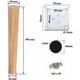 thumbnail image 2 of Juego de 4 patas de madera para muebles, patas de cama, patas rectas de 30 cm para mesa de centro, patas para muebles de cocina, acabado en nogal, con accesorios de instalación para sillón, mesita de, 2 of 5