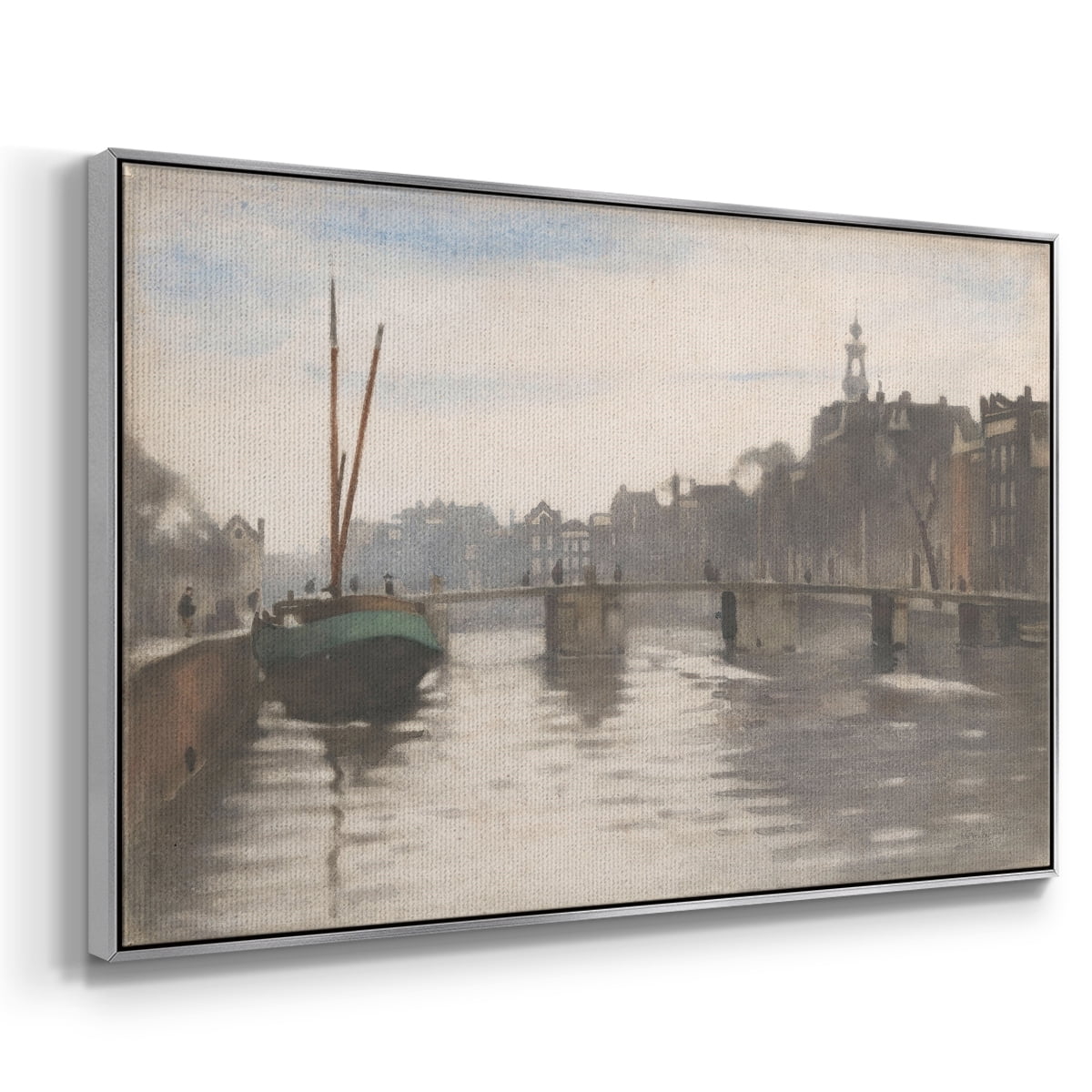 Vintage Landscape-CCCLVI By Wexford Home Framed in Silver Wood Gallery Wrapped Canvas 17 in. x 25 in.