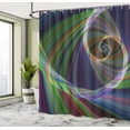 thumbnail image 5 of Ambesonne Digital Shower Curtain, Spiral Motion, 69"Wx75"L, Green Purple, 5 of 5