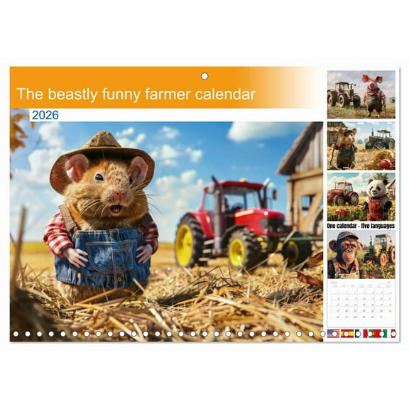 The beastly funny farmer calendar (Monthly Wall Calendar 2026 11.7 x 16.5 (open)), CALVENDO 14 Month Calendar