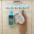 thumbnail image 2 of Miangastore Simple Free of Punch Hook Adhesive Wall Mounted Hanger Seamless Door Rear Shelving (Blue), 2 of 8