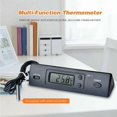 thumbnail image 3 of PinesC Thermometer Mini Car Thermometer Electronic Thermometer with Time Function Display with Probe DS-1, Black - Black, 3 of 5