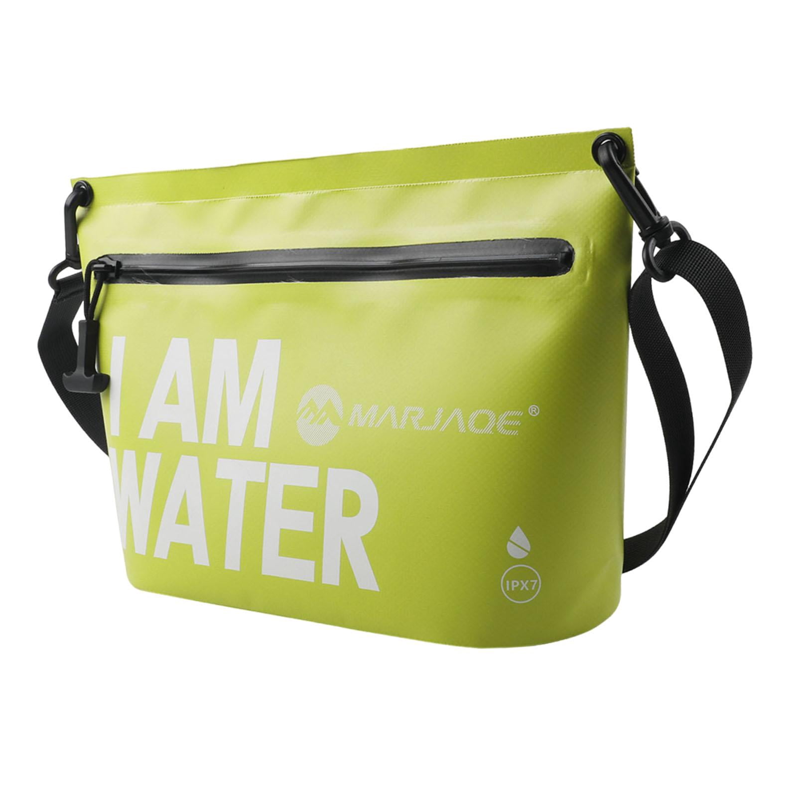 QccHieUs Waterproof Dry Bag Handbag Handle Bag with Adjustable Waist Strap Tote Pouch for Green