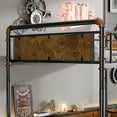 thumbnail image 4 of Twin XL over Twin XL Metal Bunk Bed - Industrial Detachable, 300LBS Capacity, Black with Rustic Wood, Safety Guard Rails, 4 of 12