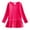 Hot Pink, variant on YunPes Long Sleeve Plain Swing Dress for Little Girls Backless Cotton 18m Girl Dress