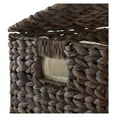 thumbnail image 5 of Large Laundry Hamper with Lid and Removable Liner Bag - Espresso, Woven Water Hyacinth Rectangular Laundry Basket Sorter for Clothes and Towels, 5 of 7