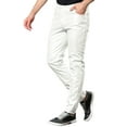 thumbnail image 4 of Inspire Chic Conjunto Pantalones para Hombre Pantalones de Cuero Sintético Ajustados con Cremallera Sólidos 32 Blanco, 4 of 6