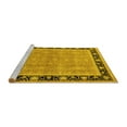 thumbnail image 2 of Ahgly Company Machine Washable Indoor Rectangle Oriental Yellow Industrial Area Rugs, 6' x 9', 2 of 4