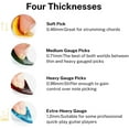 thumbnail image 2 of Donner Celluloid Guitar Picks 16 Pack with Case Includes Thin, Medium, Heavy & Extra Heavy Gauges, 2 of 6
