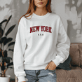 thumbnail image 5 of Women's City Name Letter Print Sweatshirt Letter Print Sweatshirt 1 Pcs Graphic Casual Pullover Sweatshirts - Comfortable Crew Neck, Soft Casual Tops, 5 of 5