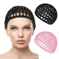 thumbnail image 1 of HWZWT Rose Filet Extensible Réglable Antidérapant Maille Tressée Prise Partielle Bandeau Capuche Cheveux Longs Épais, 1 of 5