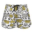 thumbnail image 2 of Women's Soft Sleep Shorts Relaxed Fit Lounge Pajama Bottoms Shorts for Women Pajama for Home and Comfort White Leopard Print Pattern, 2 of 8