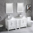thumbnail image 7 of Wonline 60" White Bathroom Wooden Vanity Cabinet and Ceramic Vessel Sink, Equipped with Chrome Faucet Drain and Mirror Vanities Set, 7 of 7