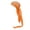 Orange, variant on Wrinkle Free Extra Long Du-Rag - Black