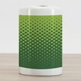 thumbnail image 2 of Abstract Green Ceramic Toothbrush Holder, Vertical Halftone Design with Dots and Spots Contemporary Art, Decorative Versatile Countertop for Bathroom, 4.5" X 2.7", Forest Green Lime Green, 2 of 4