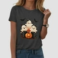 thumbnail image 2 of HCNTES Halloween Shirt for Women Cute Vintage Graphic Halloween Party Tshirt Short Sleeve Fall Season Tees(S,A354-Grey), 2 of 5