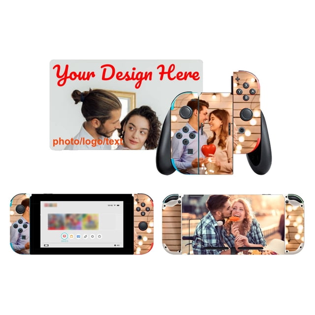 Personalized Custom Skin Sticker for Nintendo Switch with Photos Pictures Customized Decal Stickers Protector Cover for Boys Girls