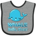 thumbnail image 3 of Inktastic Whale, Hello There Boys or Girls Baby Bib, 3 of 4
