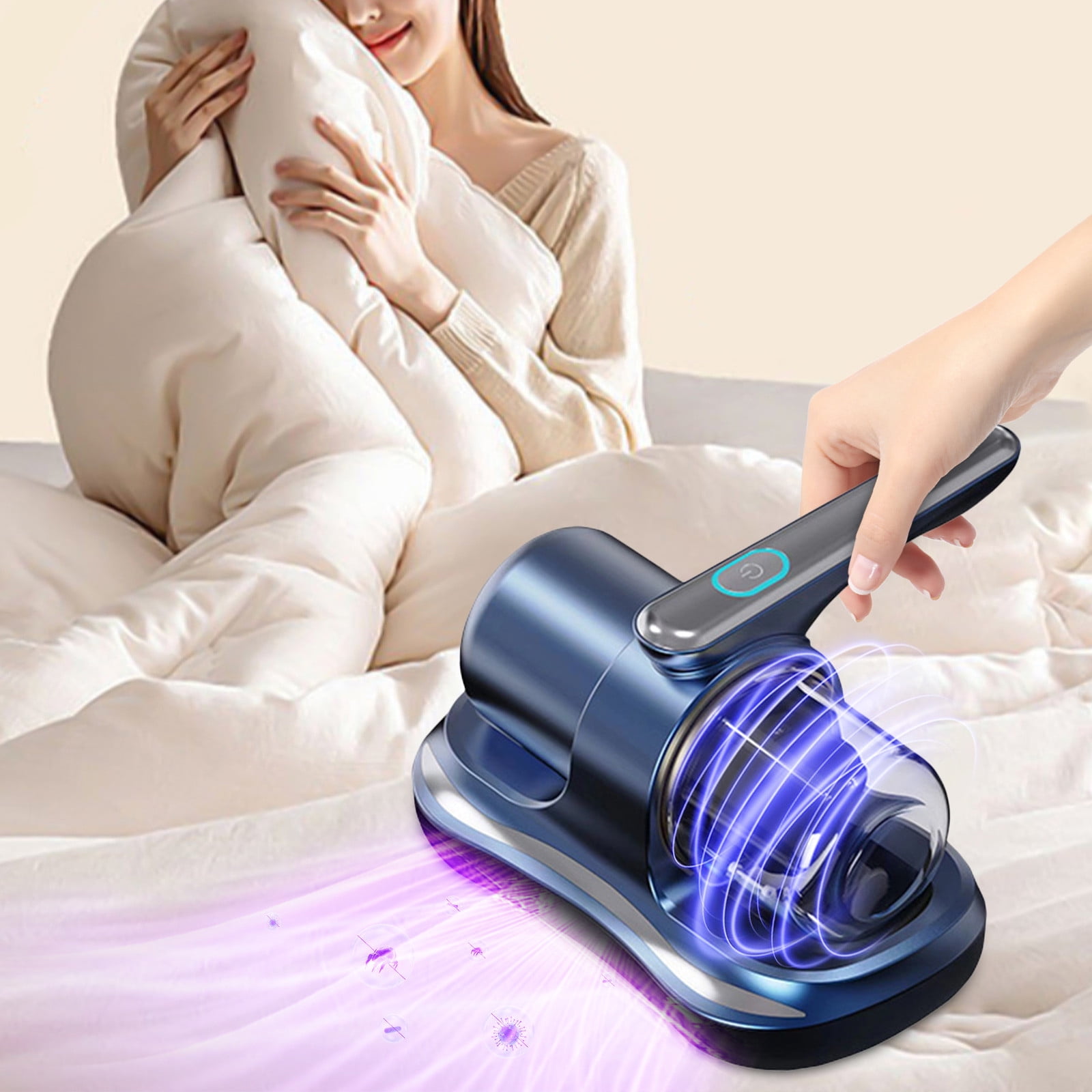 PWPSG High-Suction Wireless Bed Bug Vacuum Cleaner - Powerful Deep Cleaning for Home with 8000PA Suction, USB Type-C Charging Multi-color