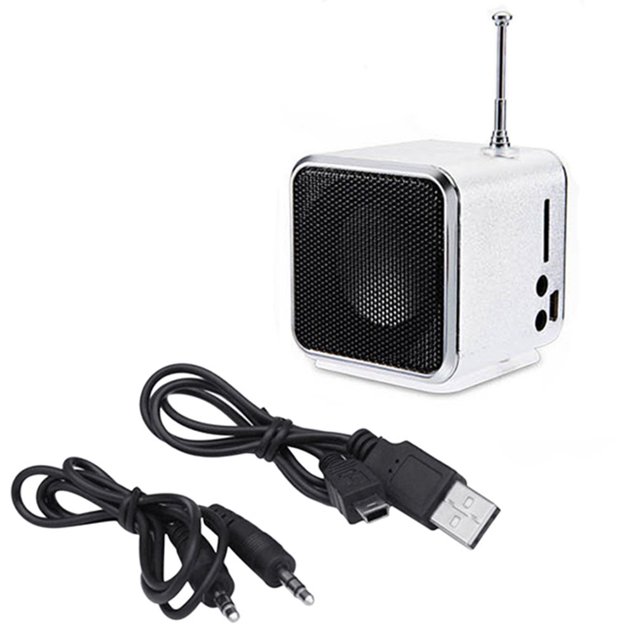 OUTAD Portable Td-V26 Digital Fm Radio Speaker Mini Fm Radio Receiver With Lcd Stereo Speaker Support Micro Tf Card