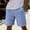 c01Blue, variant on Men's Linen Casual Shorts Elastic Waist Drawstring Summer Beach With Pockets Lightweight Breathable Loose Shorts Beige M