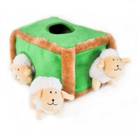 Sheep Pen Zippy Burrow Dog Toy Squeaky Puppy Chew Squeak Noise