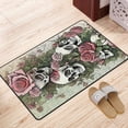 thumbnail image 3 of ZICANCN Area Rugs Doormat , Deadhead Roses Grateful Skulls Dead Skeleton Facecloth Non-Slip Floor Mat Rug for Living Room Kitchen Sink Area Indoor Outdoor Entrance 72"x48", 3 of 9