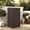 Dark Brown, variant on 33 Gallon Weatherproof Resin Outdoor Trash Can Tiered Layered Lid & Detachable Drip Tray Heavy Duty Waste Bin for Patio Deck Backyard Kitchen Black