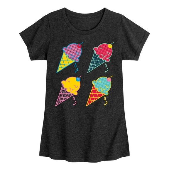 Instant Message - Ice Cream Pop - Toddler & Youth Girls Short Sleeve Graphic T-Shirt